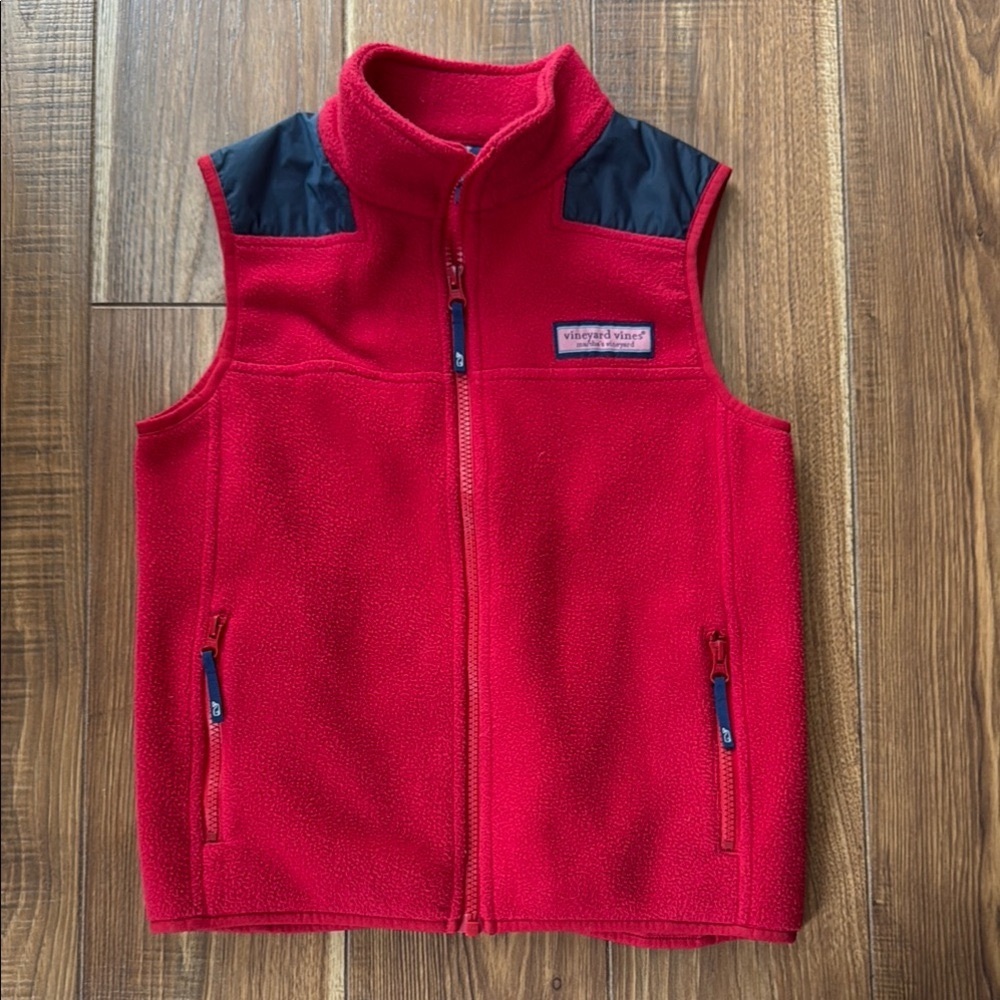 Vineyard Vines Red and Blue Fleece Vest